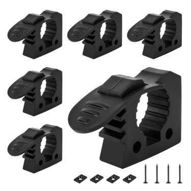 Imagem de Kryonix Braçadeira de borracha (pacote com 6) Suporte de liberação rápida antiderrapante ajustável, serve para alças de 3,5 a 4 cm, suporte de ferramentas resistentes para garagem, caminhão, trailer