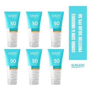 Imagem de Protetor Solar Fps50 200g Sunless Toque Seco Combo 6 Und - FARMAX