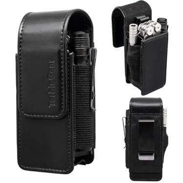 Imagem de TarbicGear Coldre multiferramentas com clipe de cinto para homens, bainha de couro multiferramentas para cinto, organizador de bolso para trabalho, adequado para Leatherman, SOG, Gerber Tools, preto