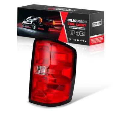 Imagem de FOMIUZY Conjunto de luzes traseiras do lado direito do passageiro compatível com Chevy Silverado 1500 2014 2015 Chevrolet 2500 3500 HD 2500HD 3500HD 3500HD tampa traseira da lente da lâmpada traseira