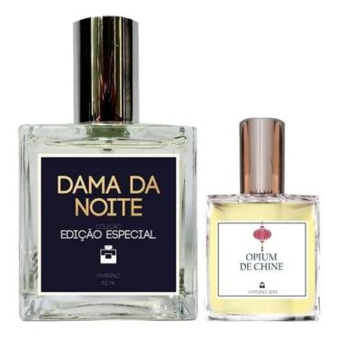 Imagem de Perfume Feminino Dama Da Noite 100Ml + Opium De Chine 30Ml - Essência 