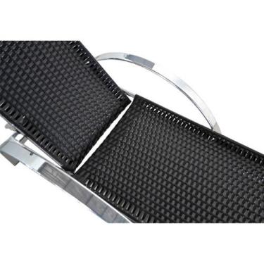 Imagem de Espreguiçadeira encosto reclinável fibra sintética e alumínio para pis