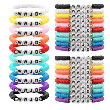 Imagem de Galaton 30 pulseiras WWJD da amizade cristã feitas à mão para mulheres, homens, presentes religiosos de Natal, celebrações de Páscoa e atividades baseadas na fé, Medium, Borracha, Sem Pedra Preciosa