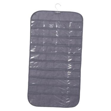 Imagem de Dynwave Organizador de Carrinhos de Brinquedo para Pendurar, com 80 Bolsos, Multifuncional, para Exibir Anéis e Outros Objetos no Quarto, Cinza