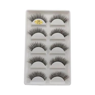 Imagem de Cílios Postiços Fluffy 3D De Mink, 5 Pares, Volume Natural, Cílios Lev