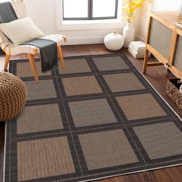 Imagem de Tapete externo 20 x 25 cm à prova d'água lavável, tapete de deck externo impermeável para pátios antiderrapante 12 x 20 cm, tapetes de jardim ao ar livre 7 x 12 cm fácil de limpar para varanda e