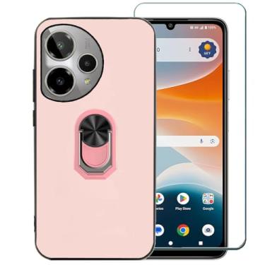 Imagem de Ranyi Capa para celular AT&T Motivate Pro 2 com protetor de tela, TPU flexível fino e suporte de anel giratório 360 com proteção de silicone para Cricket Icon Pro 2026 (smartphone de 6,7 polegadas