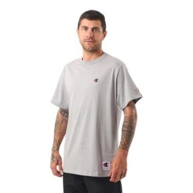 Imagem de Camiseta Champion Malhão Pes Logo C Bordado Cinza-Masculino