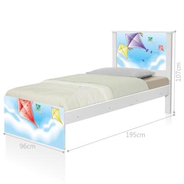 Imagem de Cama Solteiro Hop Pipas Com Colchão