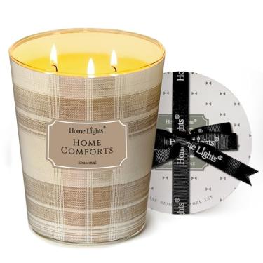 Imagem de HomeLights Velas perfumadas Home Comforts | Velas de soja de 1000 ml Rústicas Modernas Frascos Grandes de 3 Pavios, Vela Ideal para Eventos, Decoração de Casa, Estresse, Alívio e Relaxamento