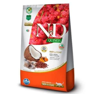 Imagem de Ração N&D Quinoa Gatos Adultos Skin Peixe - 7,5kg - ND QUINOA