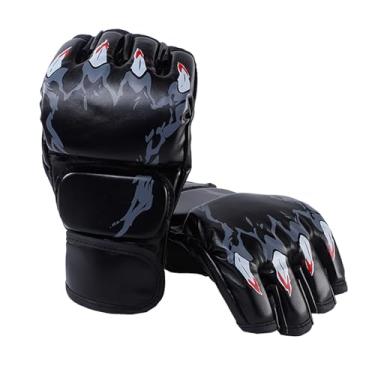 Imagem de Yinhing Luvas de Boxe, Luvas de Kickboxing de Meio Dedo para Homens, Mulheres, Adultos, Com Couro PU Premium e Acolchoamento de Espuma EVA, para Treinamento de Boxe MMA, Luta Muay Thai