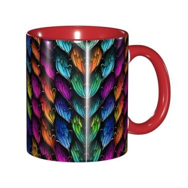 Imagem de Zeraoke Canecas de café criativas com estampa em escala de dragão, personalizadas, presente para família, tamanho de 325 ml, unissex