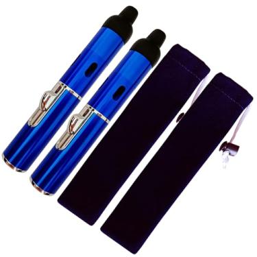 Imagem de Isqueiros de butano, caneta de combustível de butano recarregável, acendedor ajustável, 2 unidades, azul (gás não incluído)