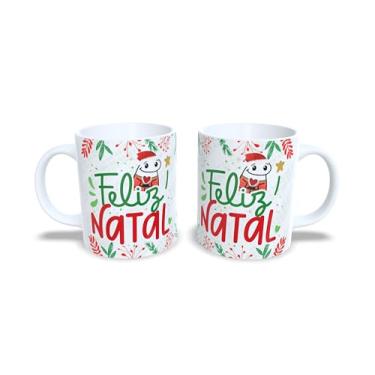 Imagem de Caneca de Cerâmica 325ml Tema Natal, Gente que Ama Panetone, Branca com Estampa Natalina (10)