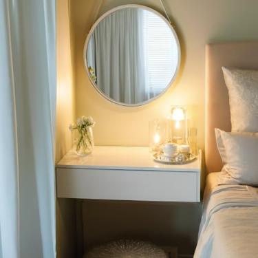 Imagem de Penteadeira Suspensa com Gaveta Organizador para Maquiagem – MDF/MDP Certificado, 60x30x13 cm, Branco ou Preto, Montagem Fácil