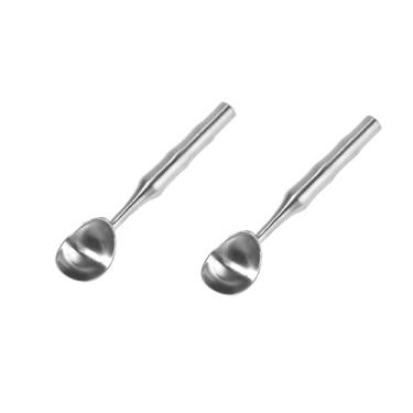 Imagem de Colher de sorvete de aço inoxidável de 2 peças - Colher de sorvete com alça ergonômica Colheres de sorvete resistentes com melhor classificação - Uma peça segura para lava-louças colher de sorvete de