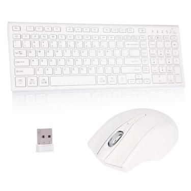 Imagem de Teclado e mouse sem fio branco
