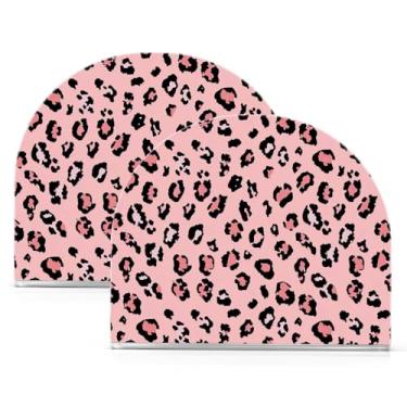 Imagem de Wassud Porta-guardanapos acrílico leopardo fofo, dispensador de guardanapos de papel moderno em forma de U para mesa, cozinha, sala de jantar, bancada 2 peças (comporta 50-60 guardanapos)