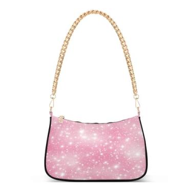 Imagem de CEBUGI Bolsas transversais femininas bolsa de ombro brilhantes brilhantes bolsas clutch elegante com alça de corrente