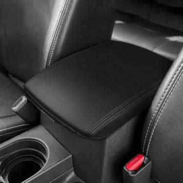 Imagem de DEYTOP Capa de console central para Nissan Frontier 2005-2021 capa de apoio de braço de carro para Nissan Xterra 2005-2015 acessórios protetor de braço de couro anti-arranhões (preto com pontos pretos