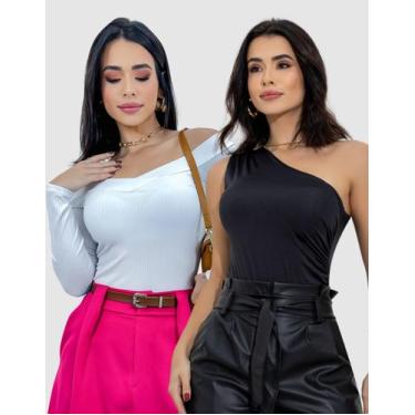 Imagem de Kit 2 Body Feminino Social Elegante Confortável Moda Tendência 2025 - 
