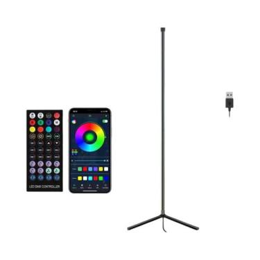 Imagem de Luminária De Chão Inteligente RGB LED De 160cm, Regulável, Compatível 