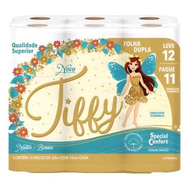 Imagem de Tiffy Papel Higiênico, Folha Dupla, 20 Metros, Rolo 12 Leve 12 Pague 11