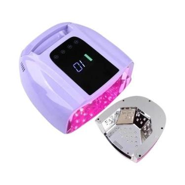 Imagem de Lâmpada De Unhas UV LED Sem Fio De 96W Com Espelho Refletivo, Secador 
