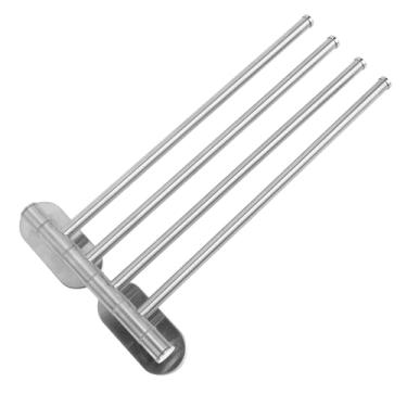 Imagem de Generic Suporte de Toalha Montado na Parede, Economia Resistente de Toalhas de Giratória Fácil de Instalar 304 Aço Inoxidável para Banheiro (4 braço)