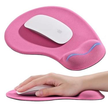 Imagem de Mouse pad ergonômico com descanso de pulso em gel, mouse confortável com superfície de suporte de pulso lisa e base de poliuretano antiderrapante para alívio da dor, computador, laptop, escritório e