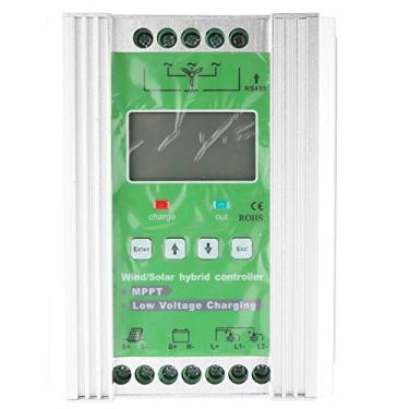 Imagem de Controlador de carga híbrido solar eólico mppt boost charge 12v 24v automático com display lcd para de energia solar fora da rede (Turbina eólica de 500 W, solar de 300 W)