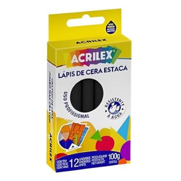 Imagem de Lápis Estaca, Acrilex 091100520, Preto, Pacote de 12