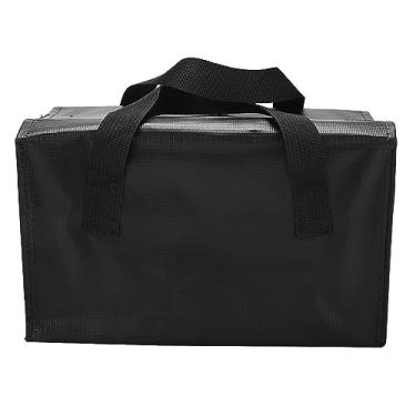 Imagem de GLOGLOW Bolsa de Bateria à Prova de Explosão, Bolsa de Armazenamento Retardante de água de Alta Temperatura Com Alça Portátil para Modelo de Telefone Celular de Polímero de Lítio UAV (Preto)