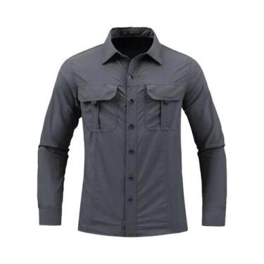 Imagem de Camisa Tática Militar Masculina Leve De Secagem Rápida Com Mangas Long