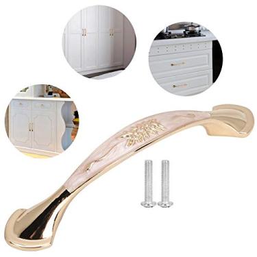 Imagem de 10 Conjuntos de Alças Porta Puxador Liga Zinco Estilo Simples Universal para Gaveta Escritório Armário Design Estiloso Retrô Ampliado e Espessado com