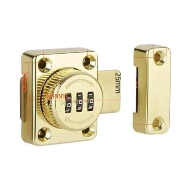 Imagem de Fechadura De Porta Residencial Com Combinação De 3 Dígitos, Trava Desl