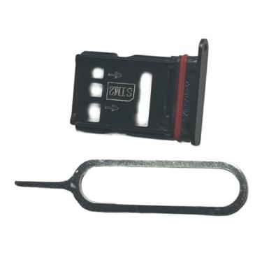 Imagem de zhxchzhi Suporte de bandeja de cartão SIM duplo OEM + pino compatível com ZTE Nubia RedMagic 7 Pro NX709J/7S Pro NX709S peças pretas