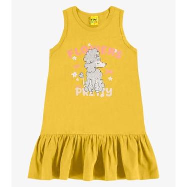 Imagem de Vestido em Meia Malha Rovi Kids Amarelo, 2, Amarelo
