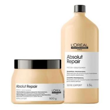 Imagem de Loreal Absolut Repair Gold Quinoa - Shampoo 1,5L + Másc 500G - Loreal 
