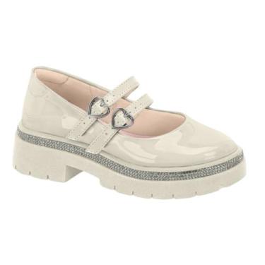 Imagem de Sapato Infantil Menina Fivela Coração Molekinha 2576202, Branco off ve