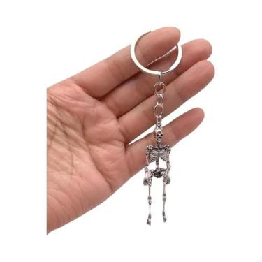Imagem de Chaveiro De Esqueleto De Halloween, Acessório De Bolsa Com Caveira Gót