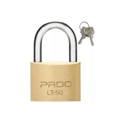 Imagem de Cadeado Latão Pado Lt 50mm 2 Chaves Não Enferruja Resistente