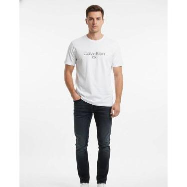 Imagem de Camiseta Calvin Klein Branca logo CK - NP2787R -110-Masculino