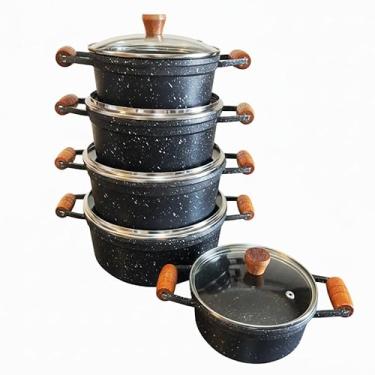 Imagem de Jogo 5 Panelas de Aluminio Fundido Com Revestimento Cerâmica