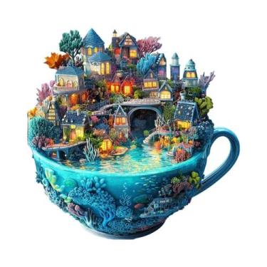 Imagem de Quebra-Cabeça De Madeira Animal Cup World Urso Pirata Moeda De Ouro Di