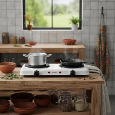 Imagem de Fogareiro Elétrico Indução 2 Boca 127V Branca - STARTOOLS