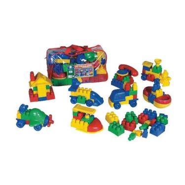 Imagem de Caixa de Blocos de Montar Quebra Cuca 120 Peças