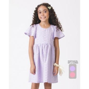 Imagem de Vestido menina Lazzie borboleta verão leve fofo encantador - Lilás w Rosa - Menina 4 a 14 anos-Feminino