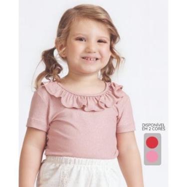 Imagem de Blusa Ribana com Babados na Gola - Menina Tamanho 1 a 4-Feminino